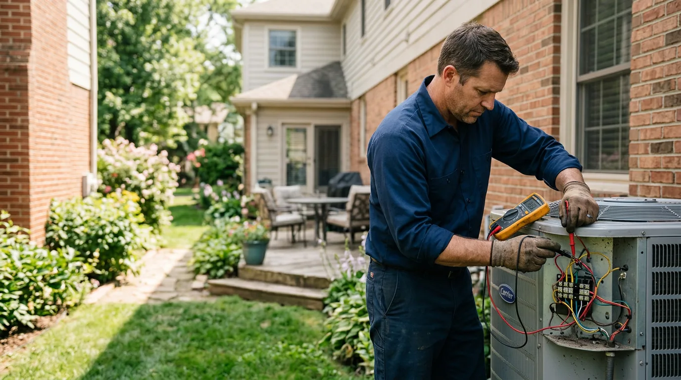 HVAC technician working near West Unity, OH